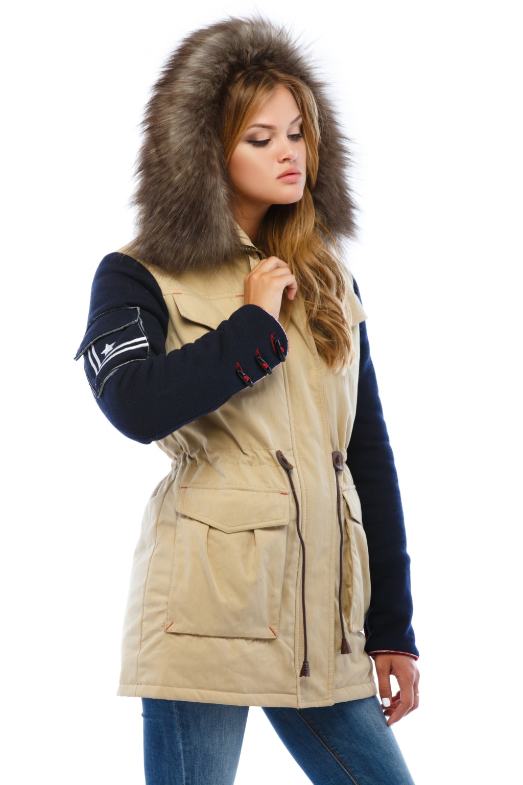 Зимняя парка Mila Nova П-10 бежевый — изображение 1