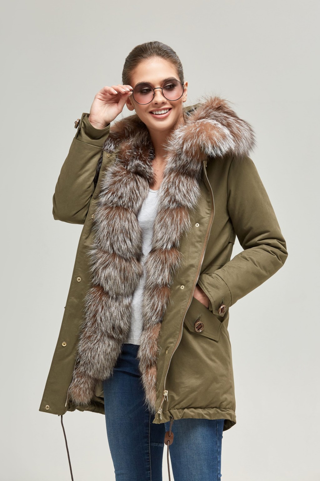 Зимняя парка Mila Nova П-16 хаки — изображение 1
