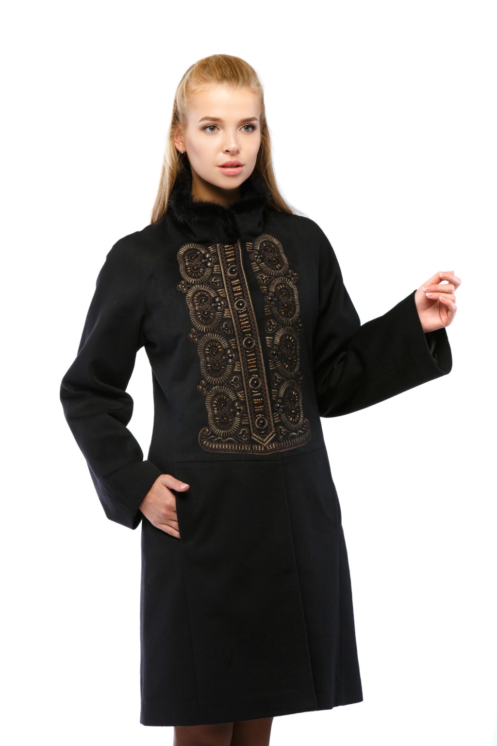 Демисезонное пальто Mila Nova ПД-34ех черный — изображение 2