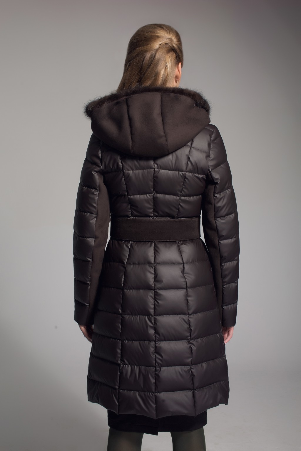Зимняя дубленка Mila Nova Д-92 шоколад — изображение 2