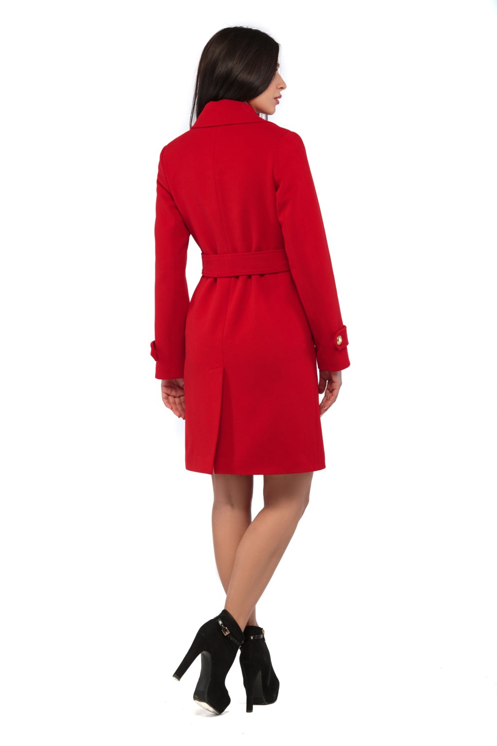 Демисезонное пальто Mila Nova ПВ-13 красный — изображение 3