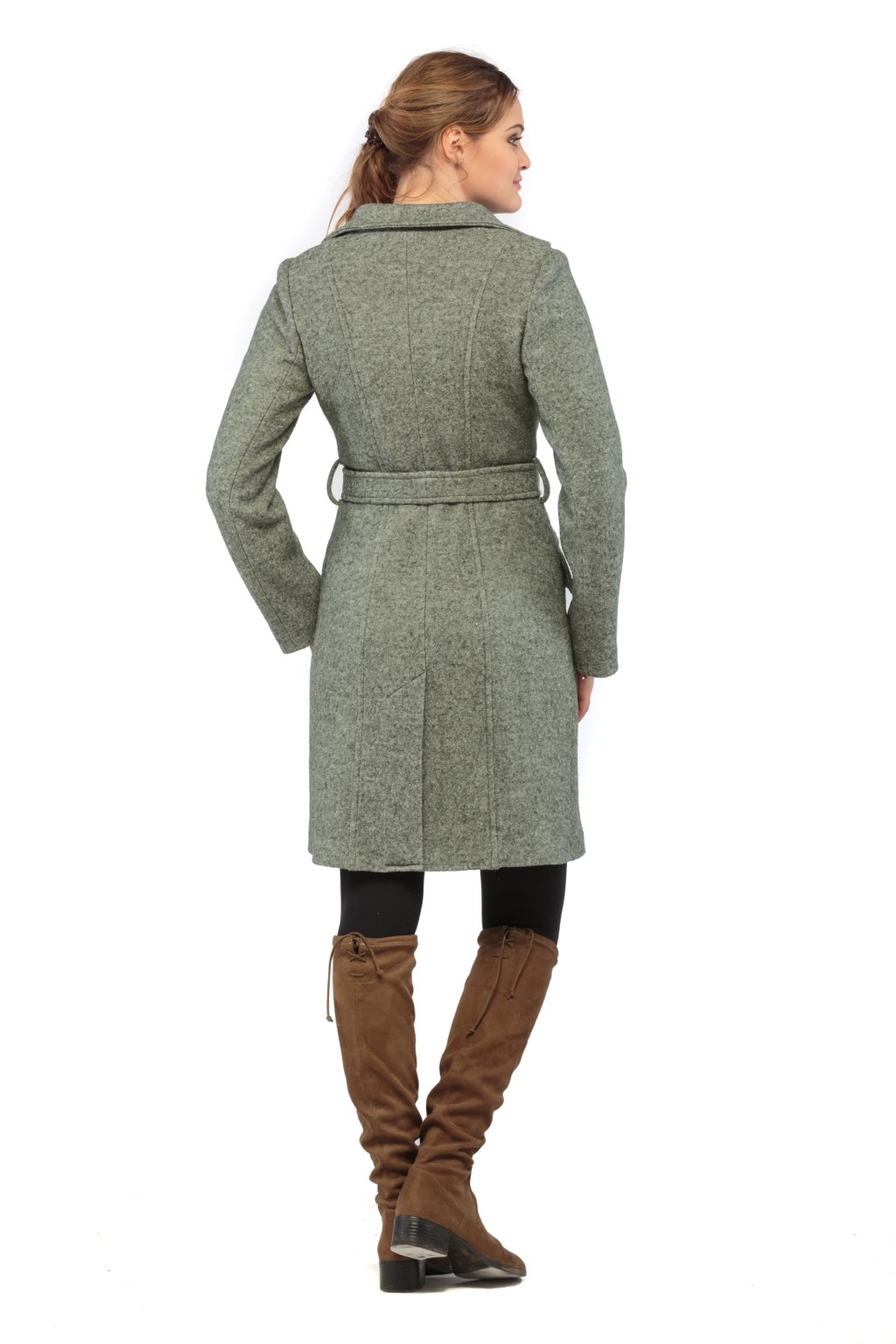 Демисезонное пальто Mila Nova ПВ-2 хаки — изображение 3