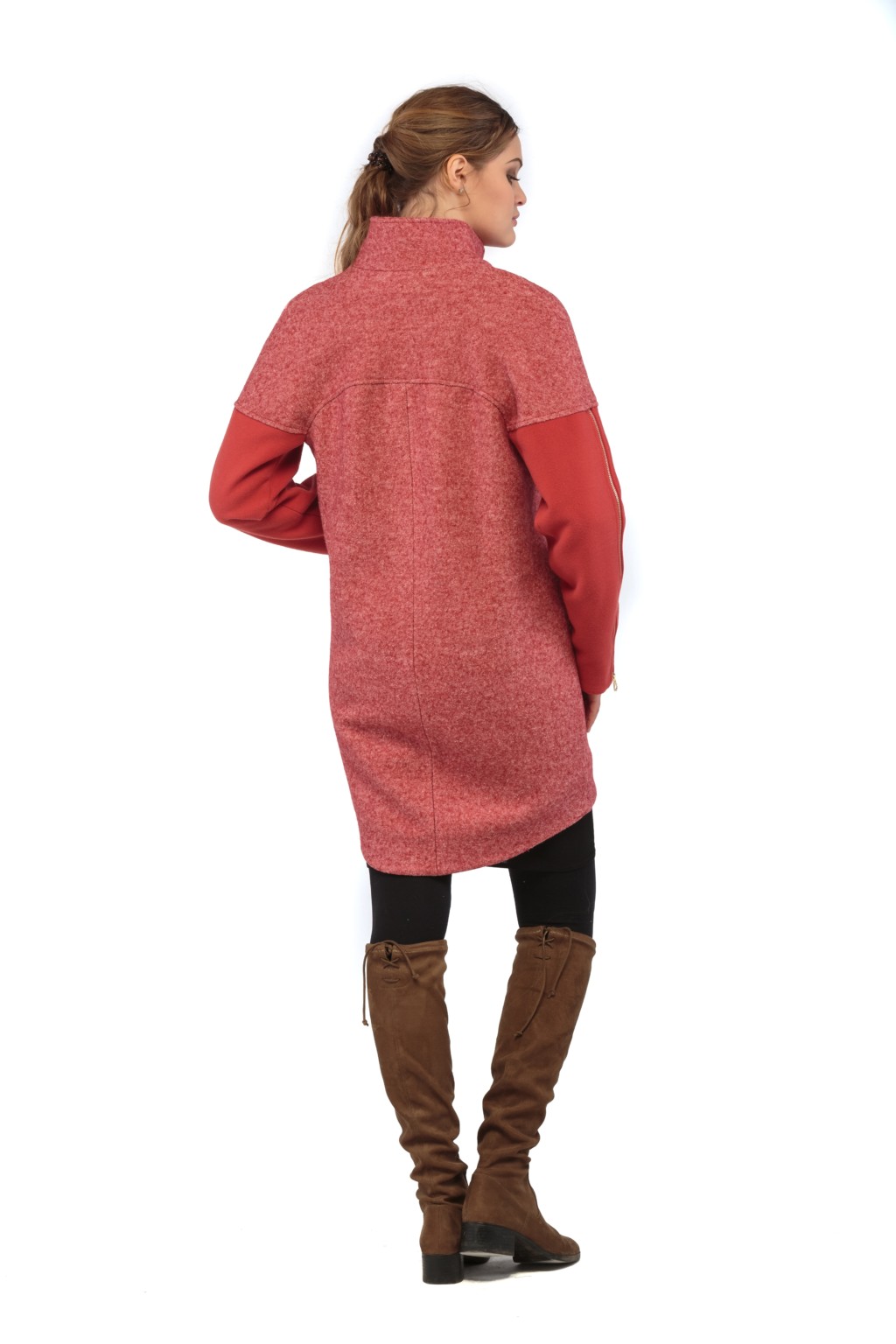 Демисезонное пальто Mila Nova ПВ-26 красный — изображение 2