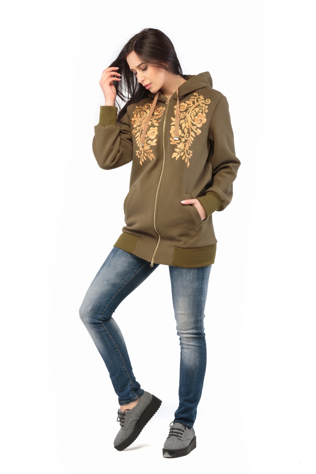 Демисезонная куртка Mila Nova КВ-16 хаки — изображение 3