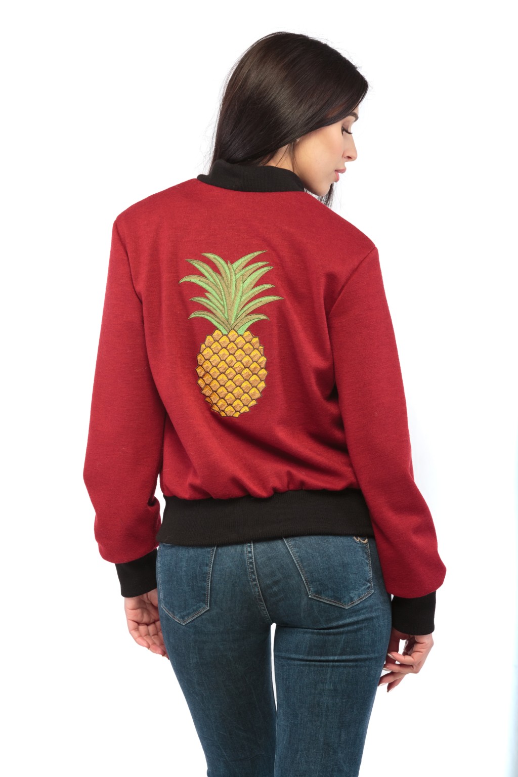 Демисезонная куртка-бомбер Mila Nova КВ-9 бордо — изображение 2