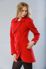 Демисезонное пальто Mila Nova ПВ-12 красный