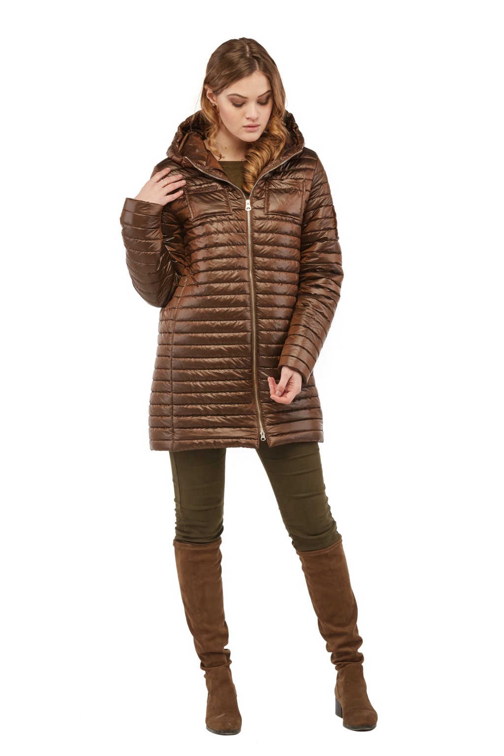 Демисезонная куртка Mila Nova КВ-6 шоколад — изображение 2