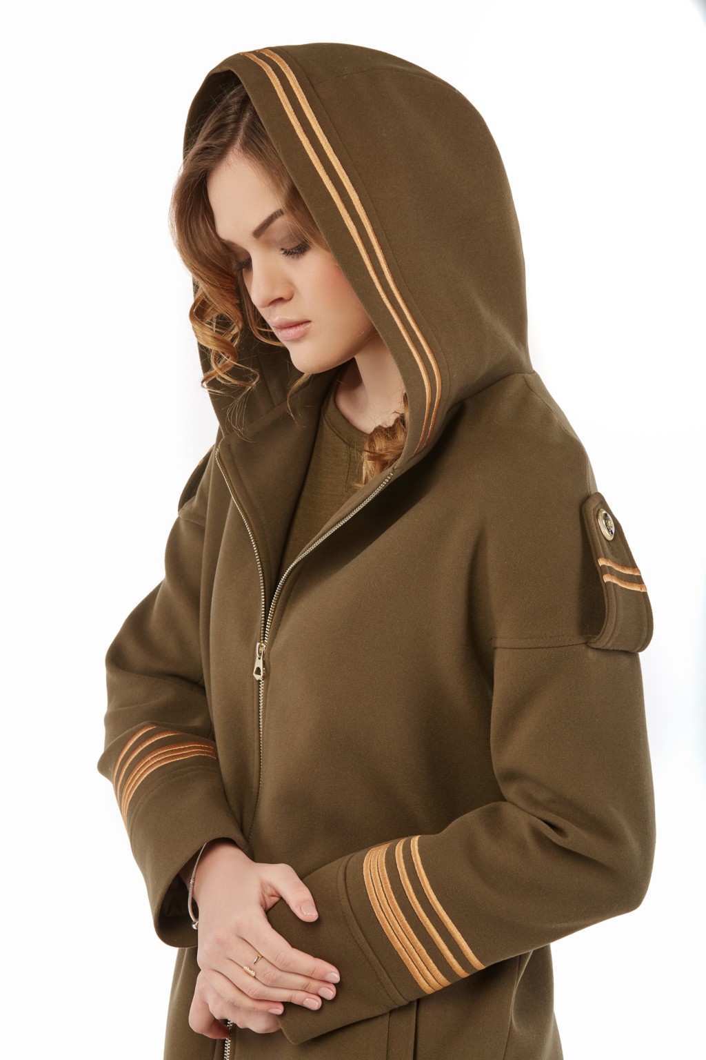 Демисезонное пальто Mila Nova ПВ-29 хаки — изображение 2