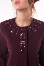 Демісезонне пальто Mila Nova А-6др бордо - Зображення 2