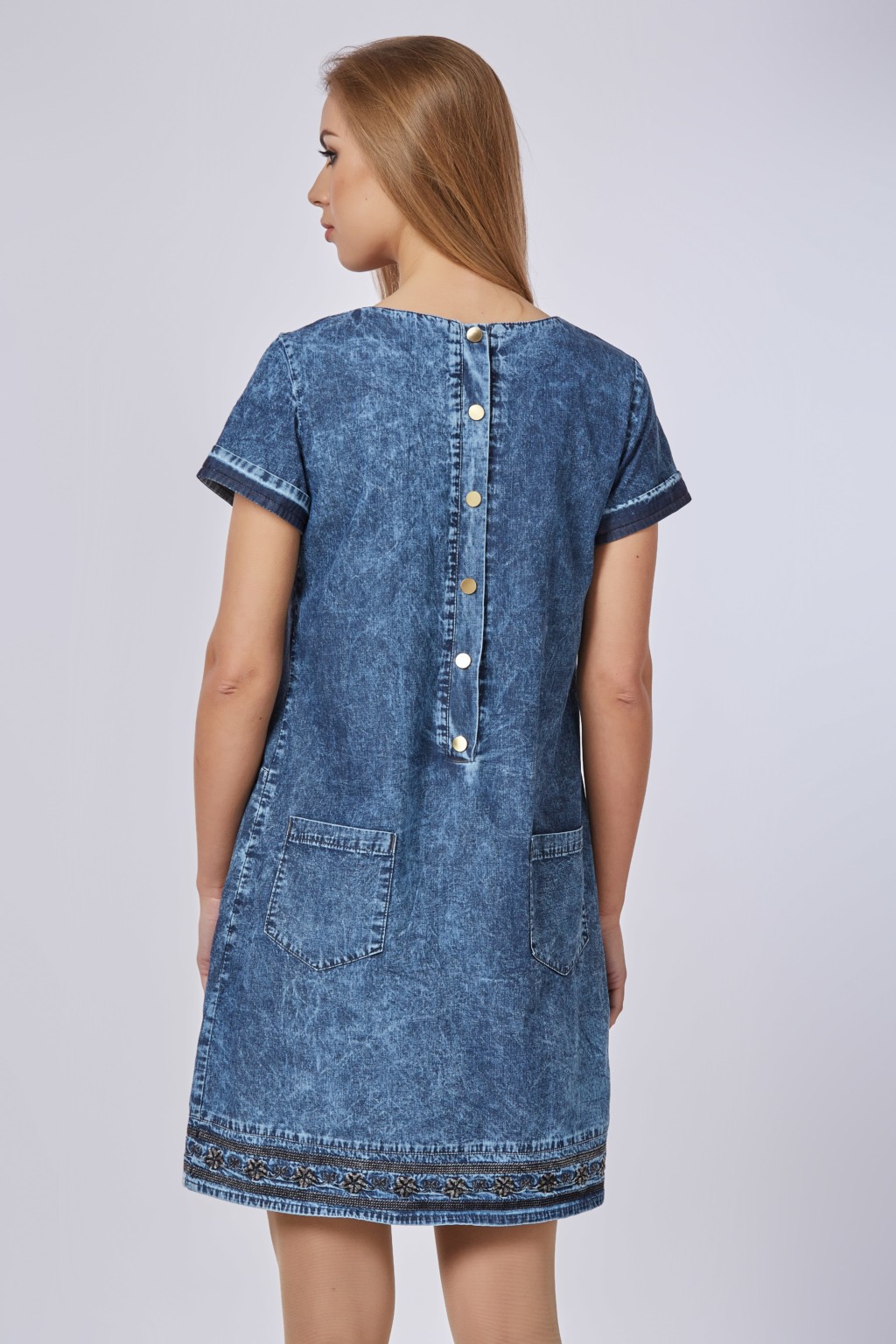 Летнее джинсовое платье Mila Nova Ф-25 синий — изображение 2