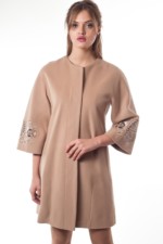 Демисезонное пальто Mila Nova А-12 бежевый