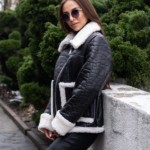 Зимняя дубленка Mila Nova Д-163,а черный