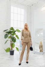 Костюм Mila Nova J-29 бежевый в полоску — изображение 2