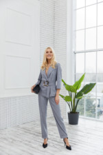 Костюм Mila Nova J-29 серый в полоску