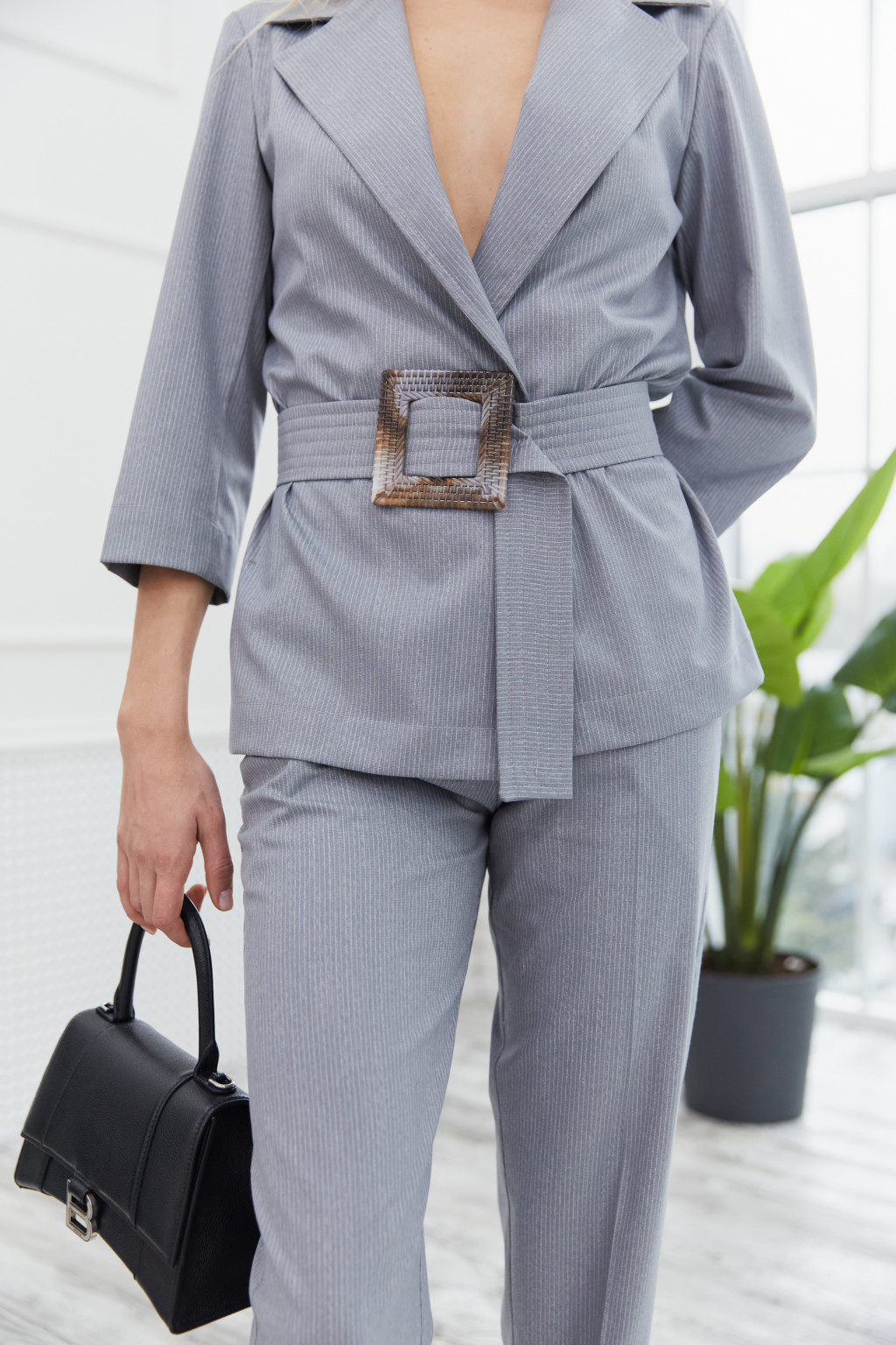 Костюм Mila Nova J-29 серый в полоску — изображение 5