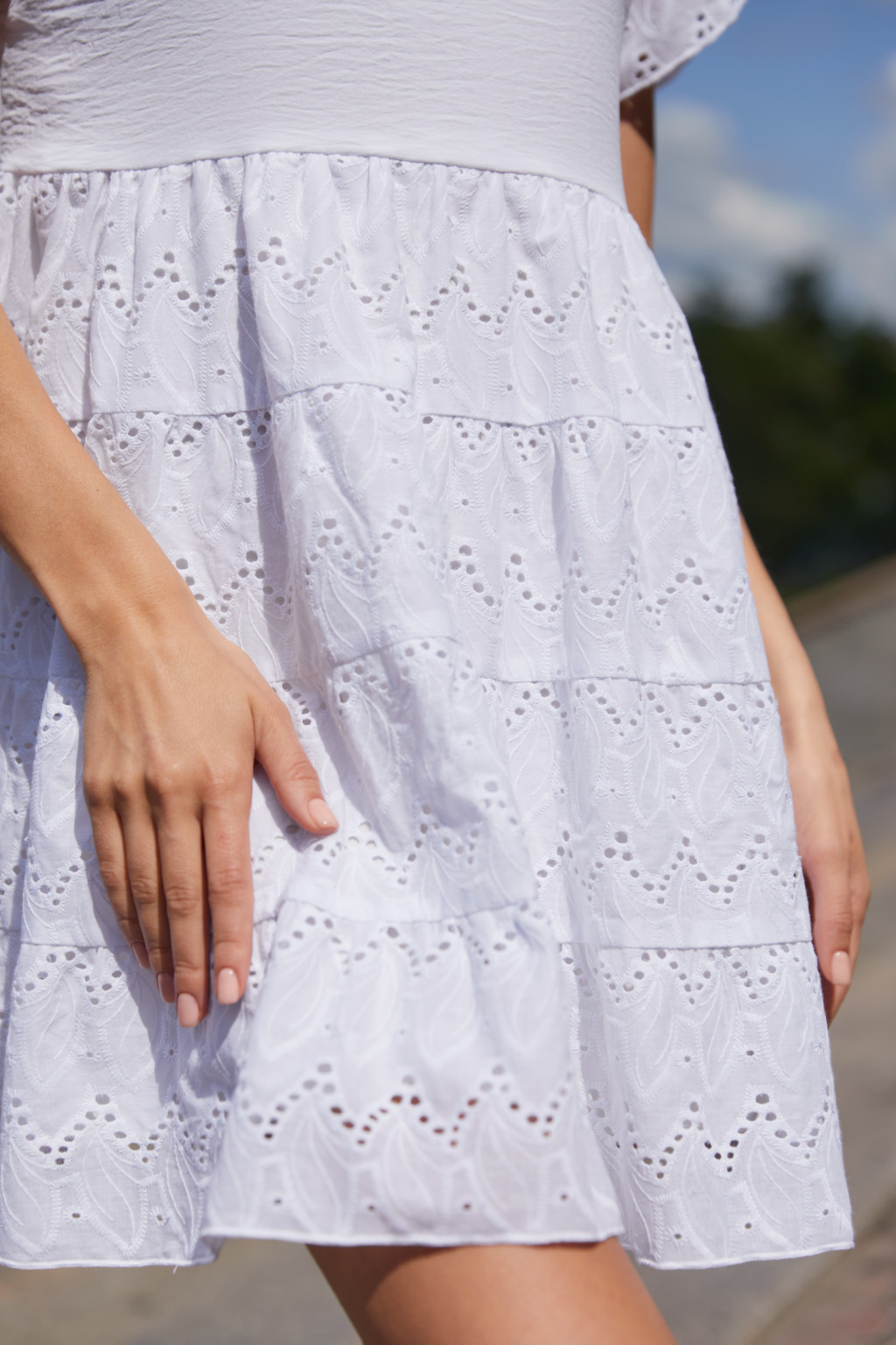 Летнее платье Mila Nova Ф-149 белое — изображение 4