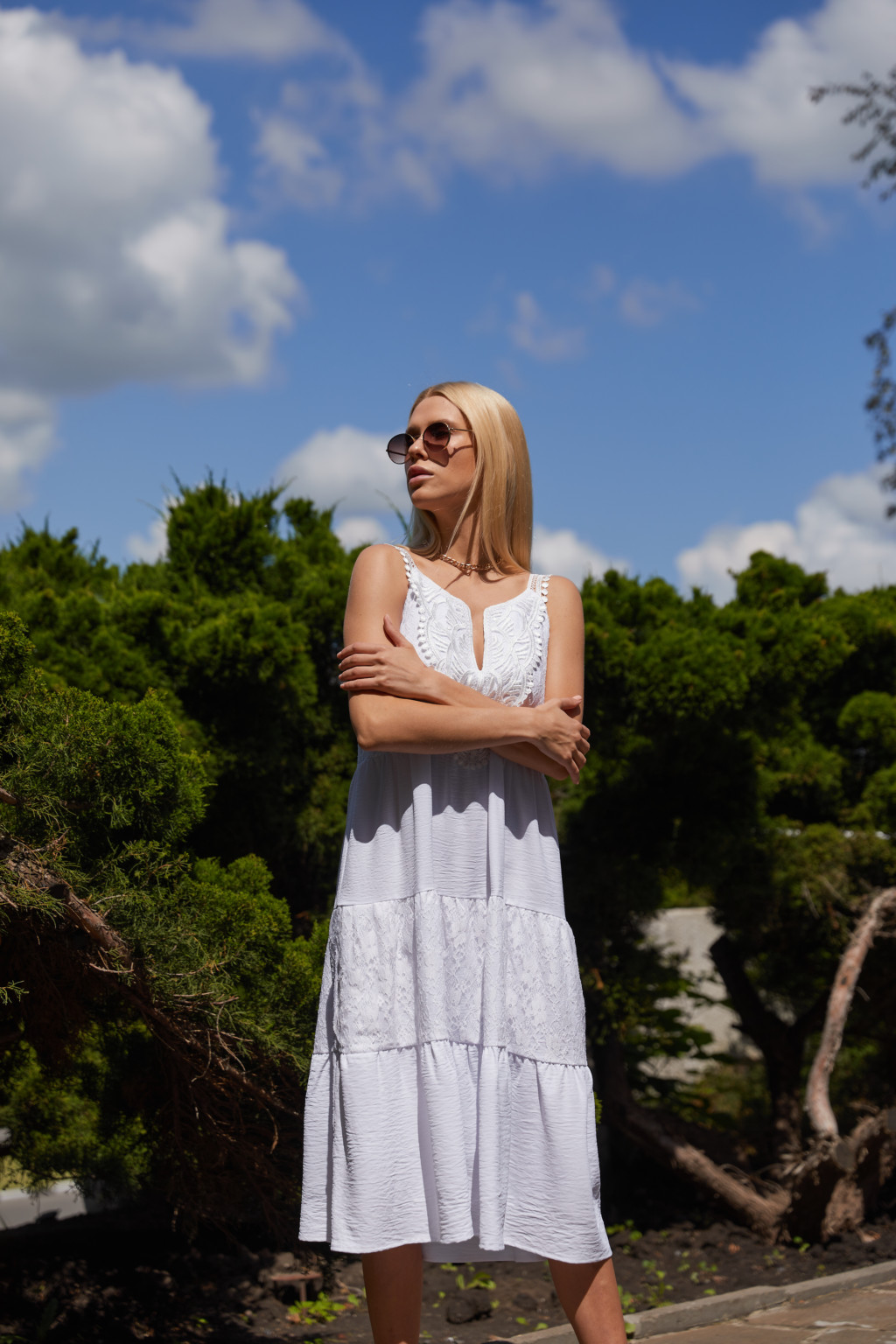 Летнее платье Mila Nova Ф-161 белое — изображение 3