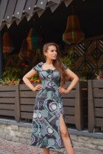 Летнее платье Mila Nova Ф-145 графит — изображение 2