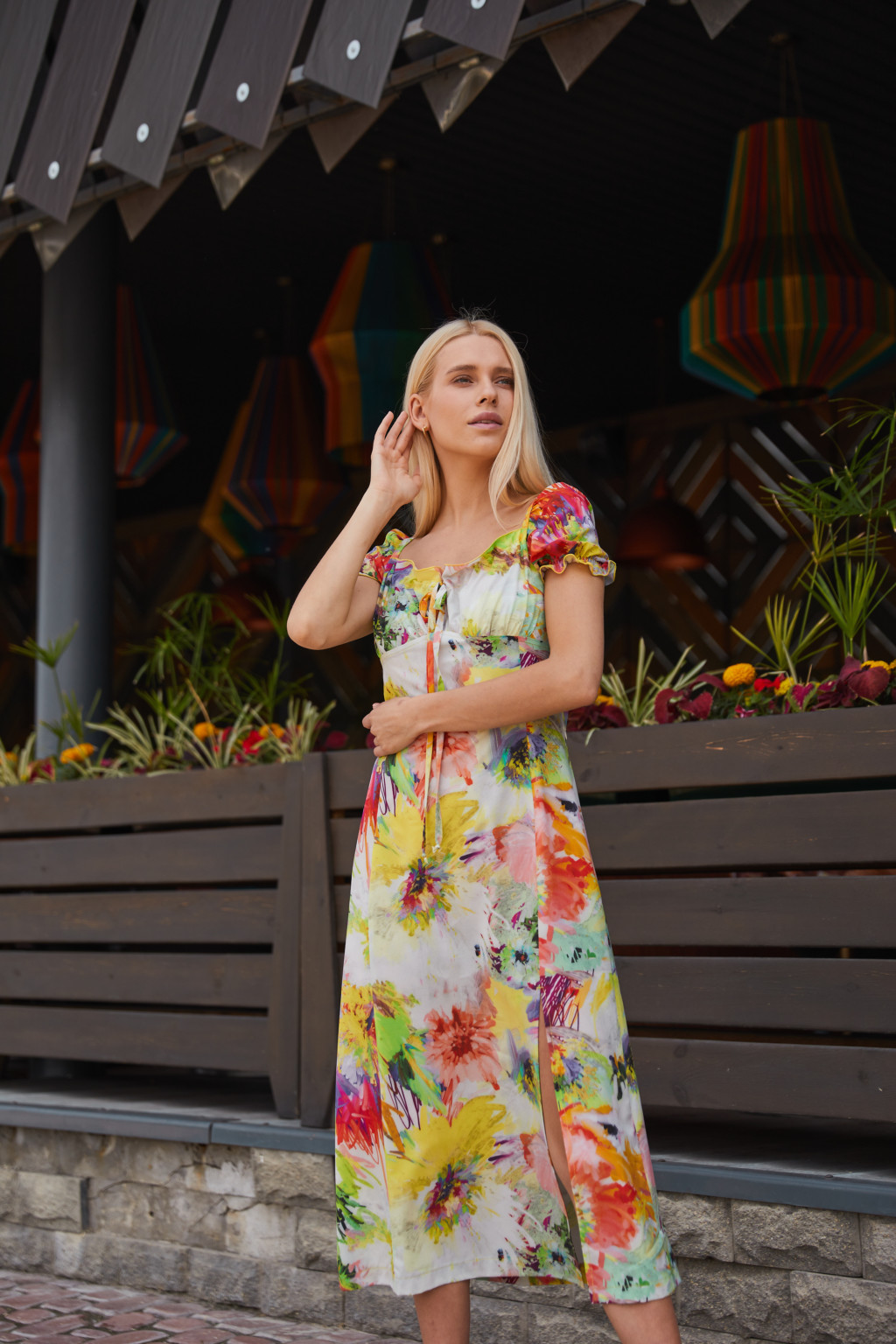 IMG_1937 Літня сукняMila Nova Ф-145 жовта - Зображення 1