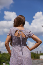 Летнее платье Mila Nova Ф-153 голубое — изображение 3