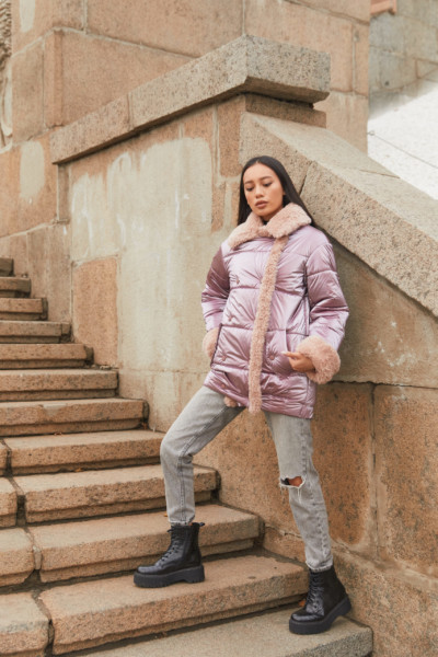 Зимняя Куртка Mila Nova К-160,1 розовая