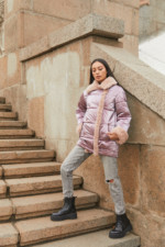 Зимняя Куртка Mila Nova К-160,1 розовая — изображение 2