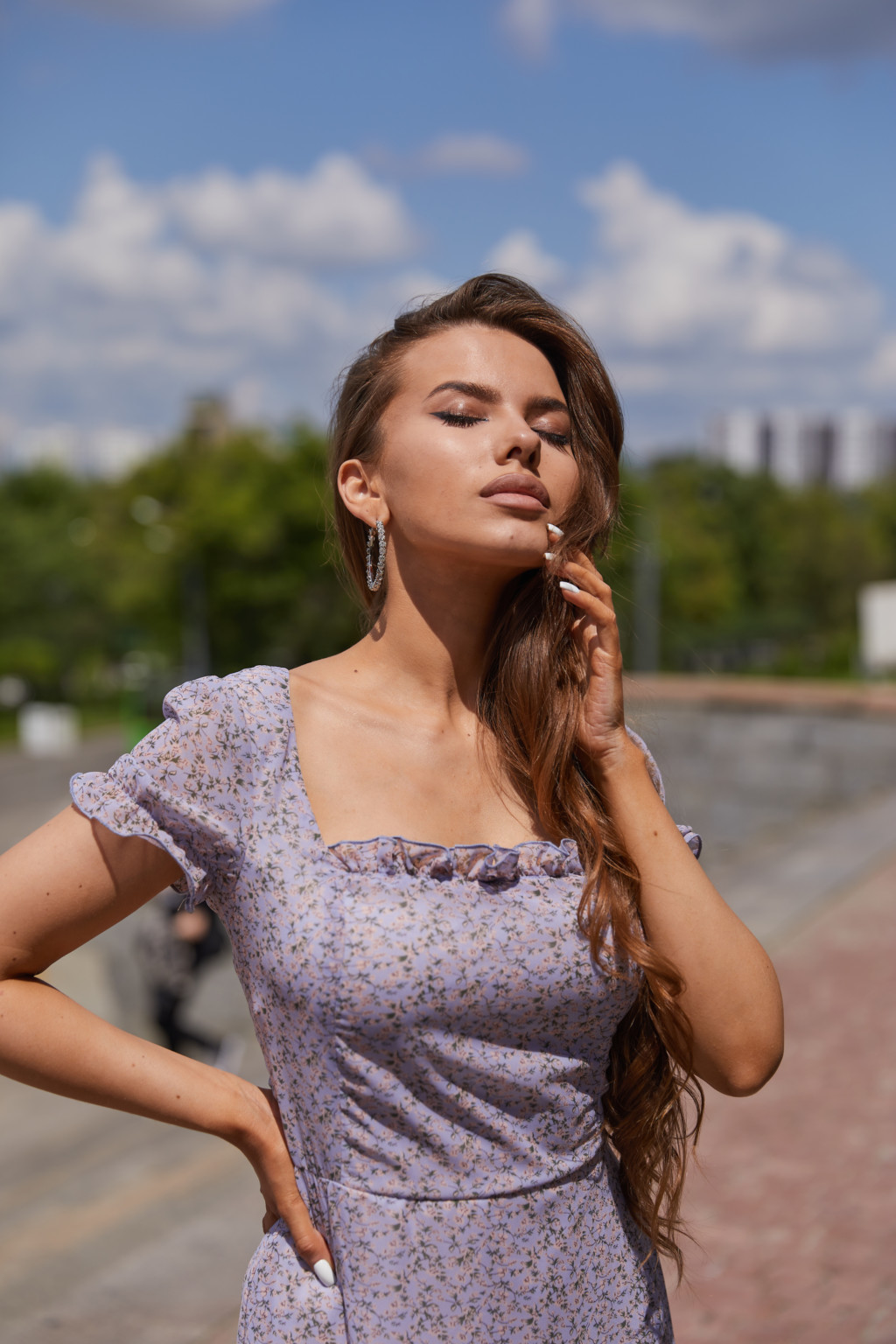 Летнее платье Mila Nova Ф-153 голубое — изображение 2