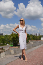 Летнее платье Mila Nova Ф-156 белое — изображение 4