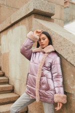 Зимняя Куртка Mila Nova К-160,1 розовая — изображение 3