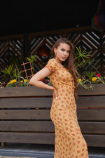 Літня сукня Mila Nova Ф-145 жовта айстри