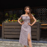 Літня сукня Mila Nova Ф-145 сіра айстри