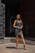 Летнее платье Mila Nova Ф-140 серое — изображение 3