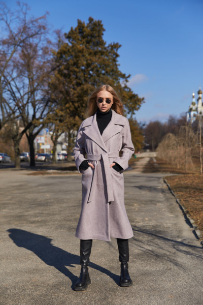 Демисезонное Пальто Mila Nova ПВ-257 сирень