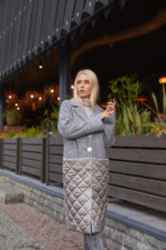 Демисезонное Пальто Mila Nova ПВ-163 серое