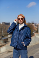 Демисезонная Куртка Mila Nova К-192 Синяя