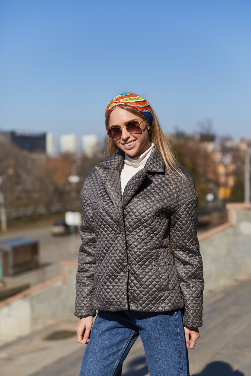 Демисезонная Куртка Mila Nova К-192 Серая — изображение 1