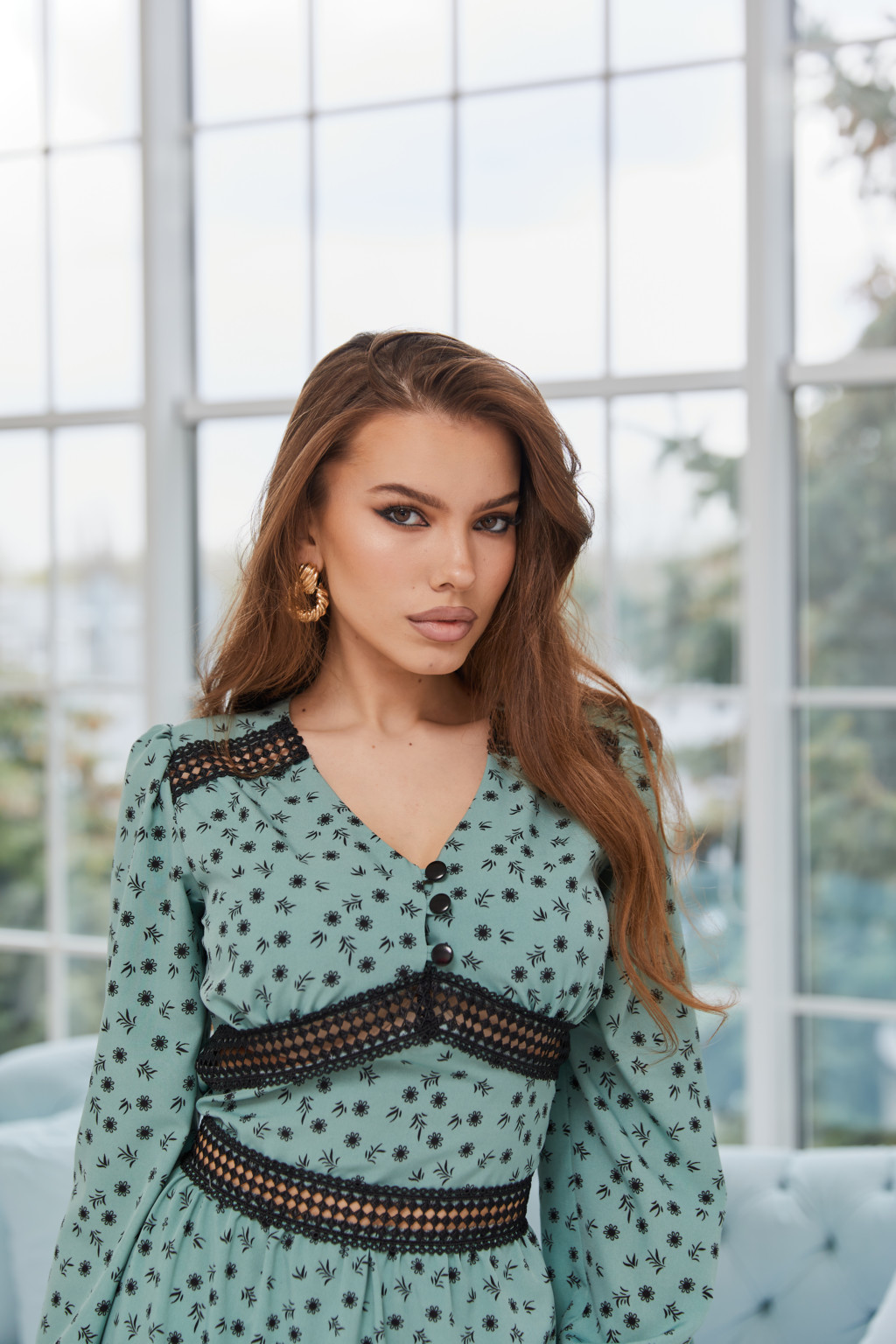 Летнее Платье Mila Nova Ф-127 хаки — изображение 5