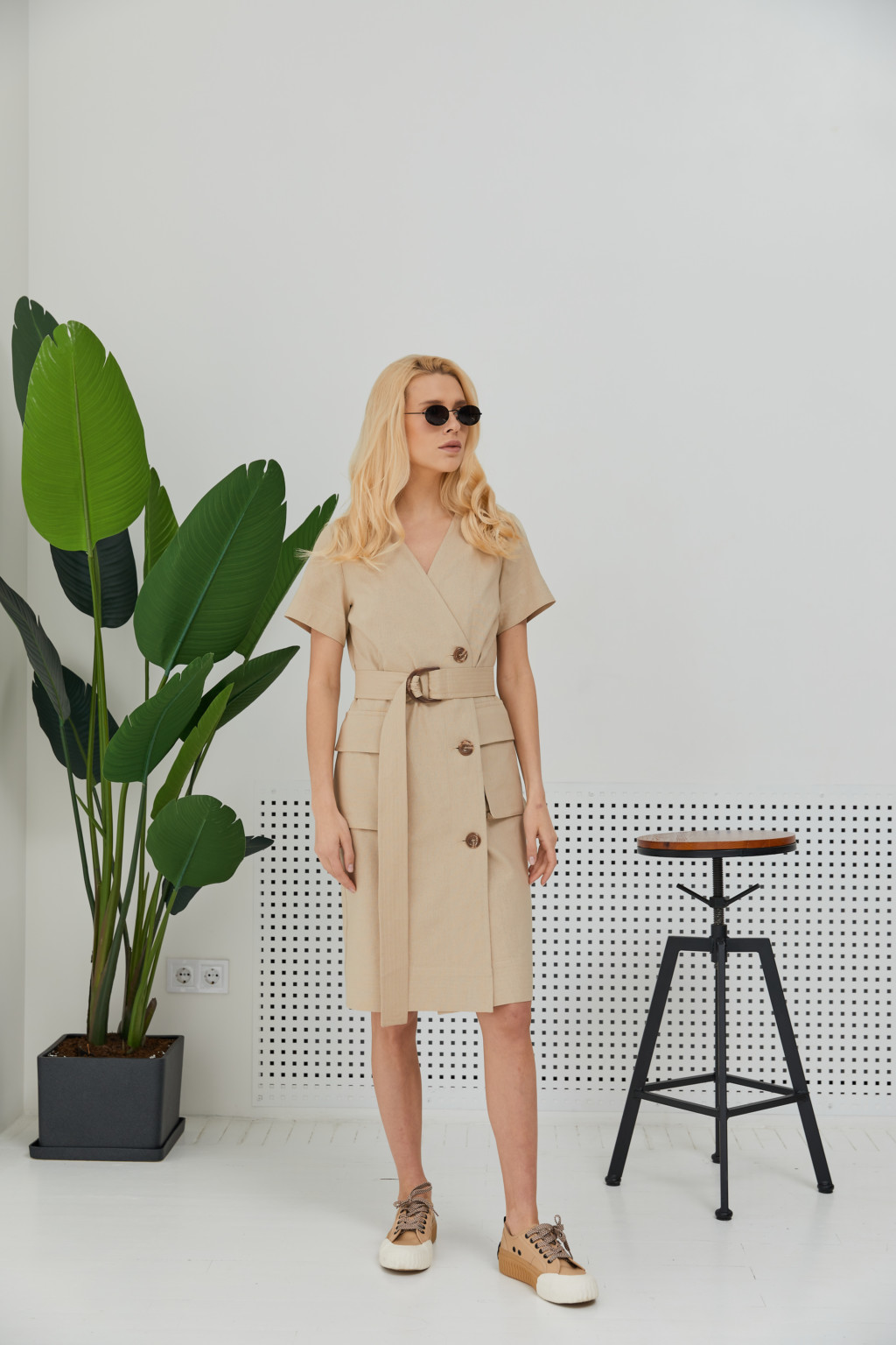 Летнее платье Mila Nova Ф-130кор бежевое — изображение 1