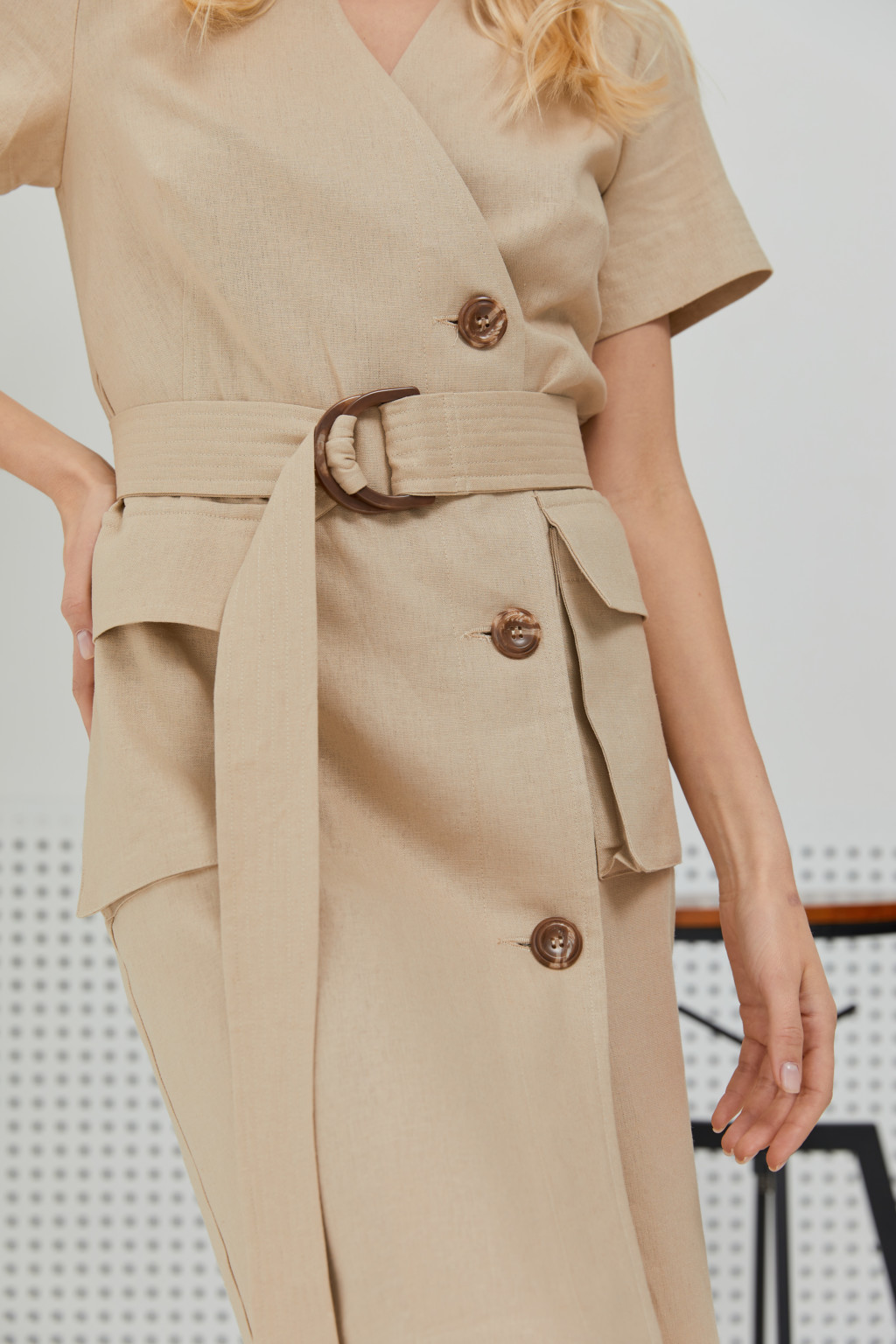 Летнее платье Mila Nova Ф-130кор бежевое — изображение 6