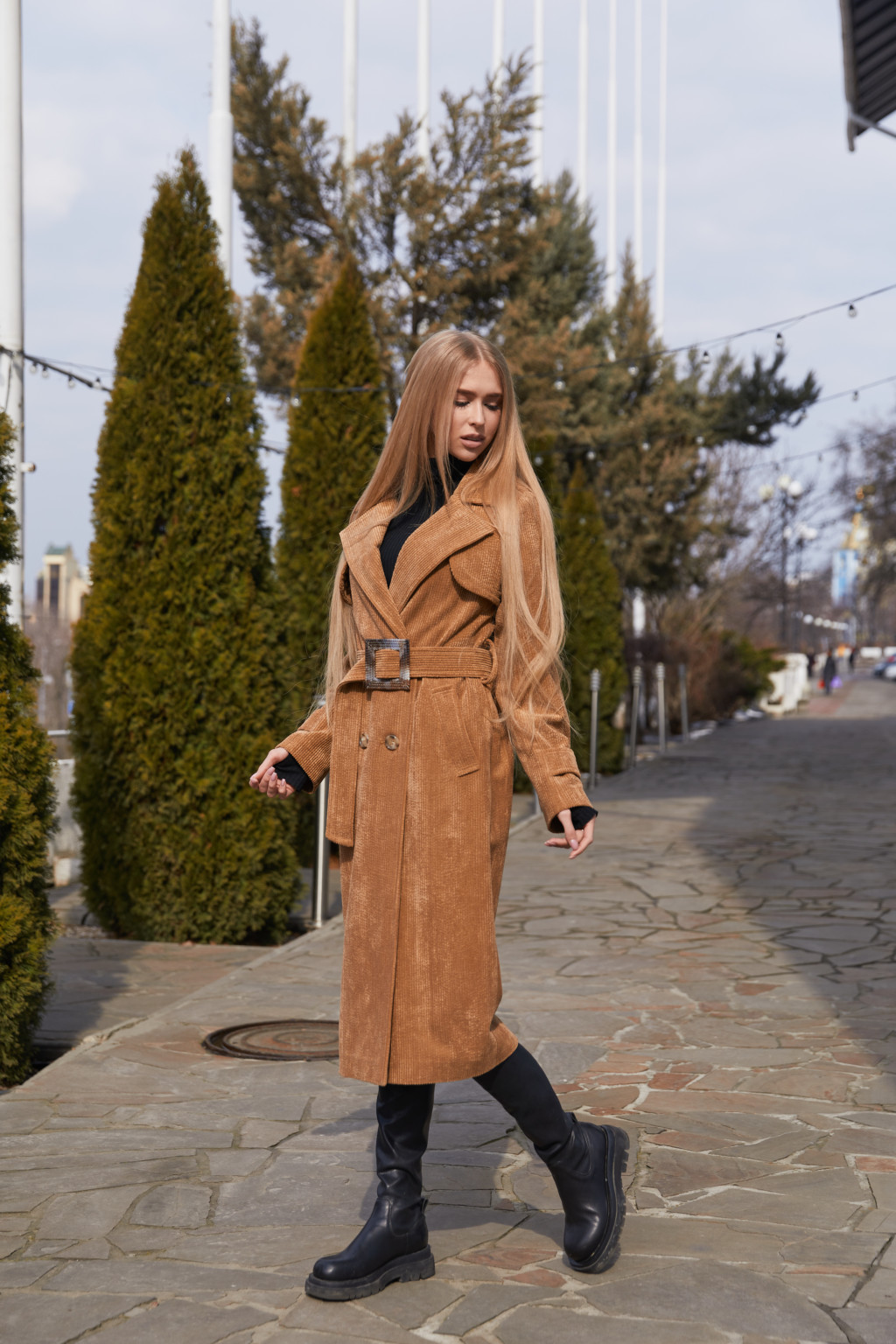 Демисезонный Плащ Mila Nova Q-101кемел — изображение 5