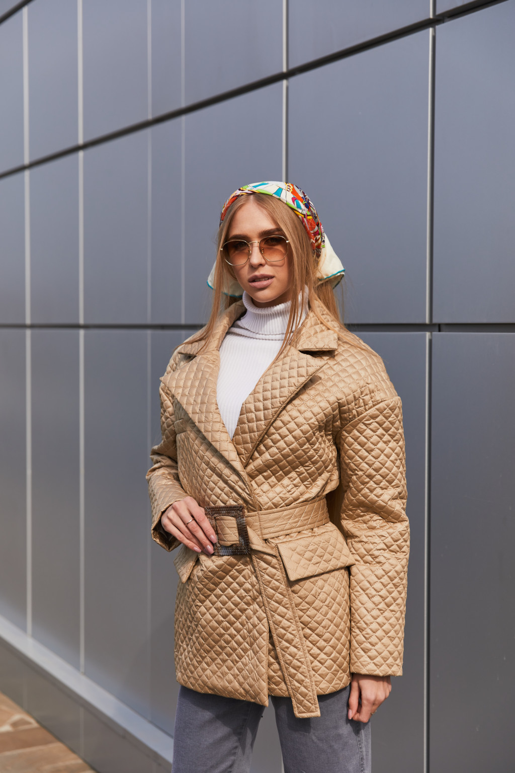 IMG_4304 Демисезонная Куртка Mila Nova К-193 бежевая — изображение 1