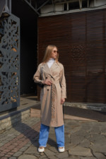 Демисезонный Плащ Mila Nova Q-91бежевый + черный — изображение 2