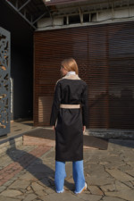 Демисезонный Плащ Mila Nova Q-91бежевый + черный — изображение 5