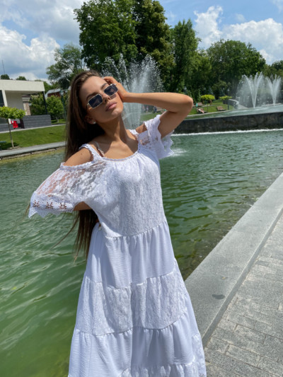 Летнее Платье Mila Nova Ф-160 белое