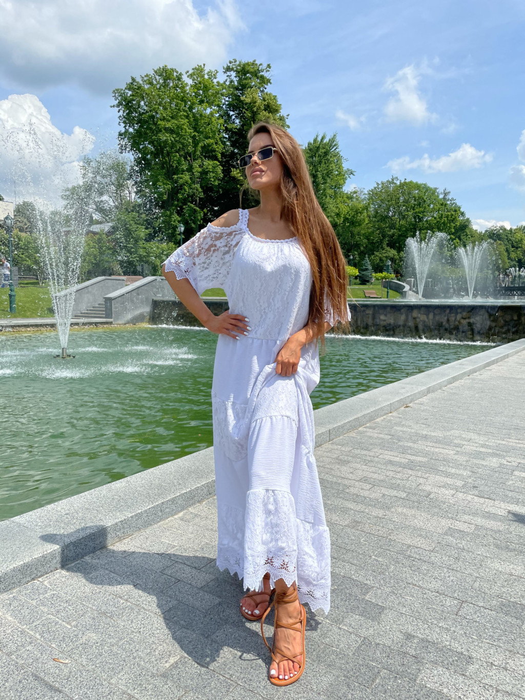 Летнее Платье Mila Nova Ф-160 белое — изображение 2