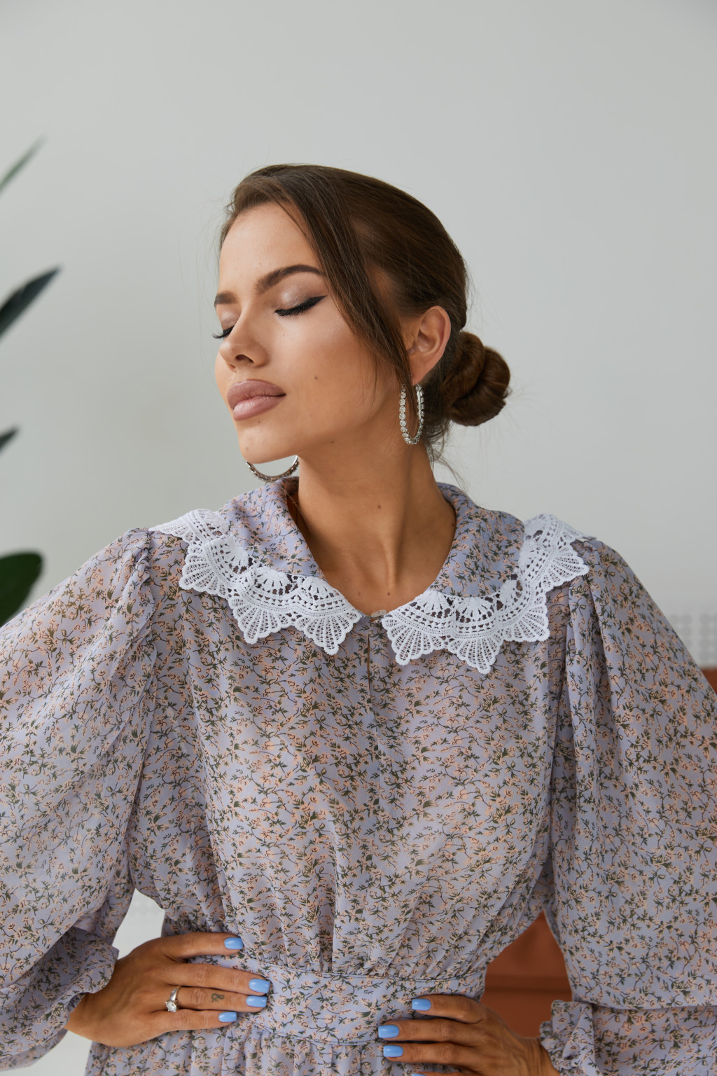 Летнее платье Mila Nova Ф-143 голубое — изображение 2