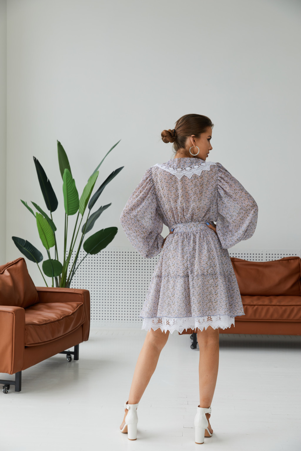 Летнее платье Mila Nova Ф-143 голубое — изображение 6