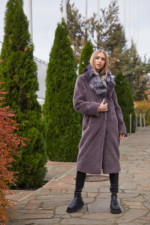 Зимова шуба Mila Nova ПВ-192 темна фреза