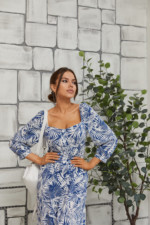 Летнее платье Mila Nova Ф-150 молоко деним — изображение 2