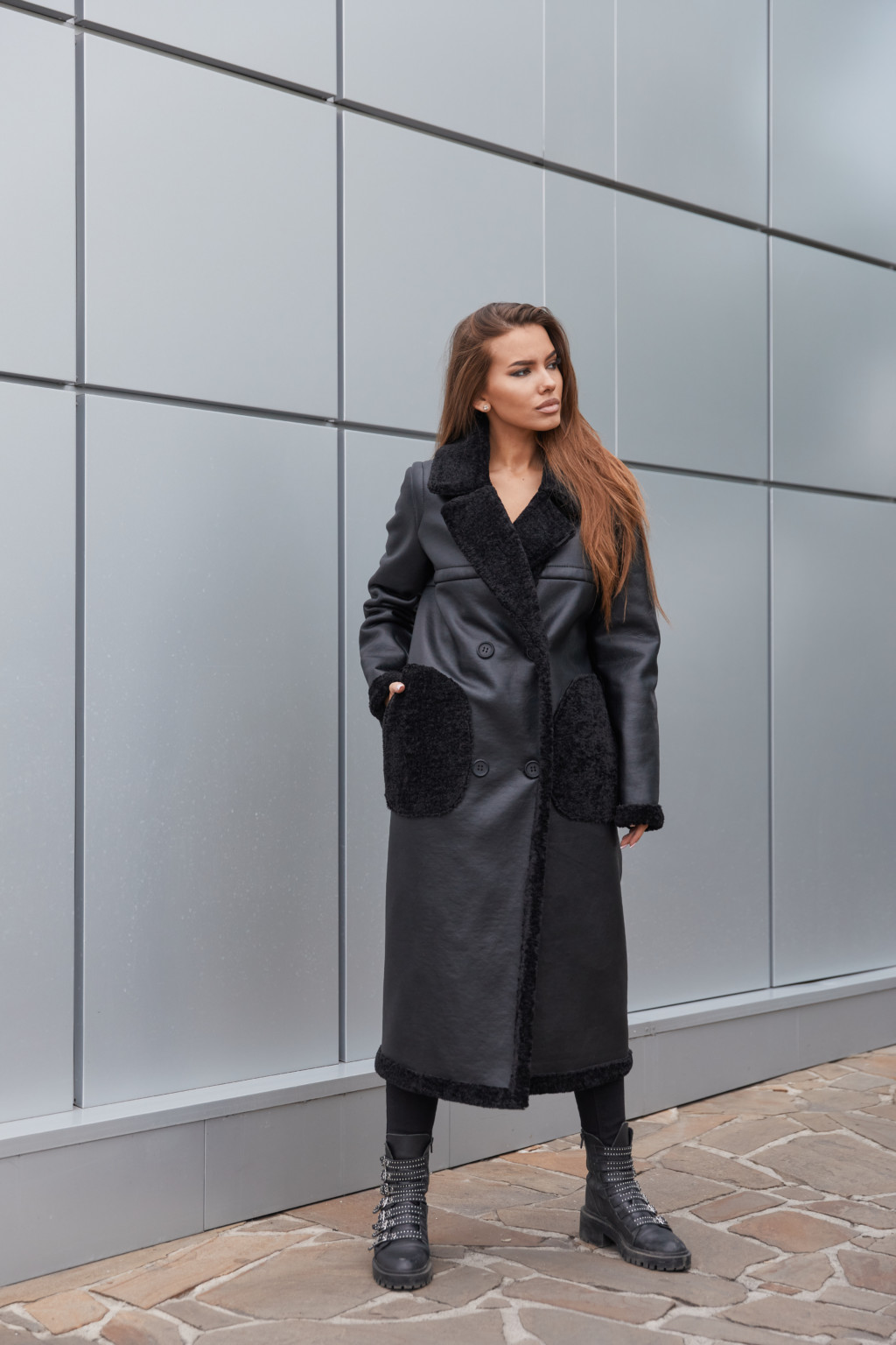 Зимняя Дубленка Mila Nova Д-170 черная — изображение 1